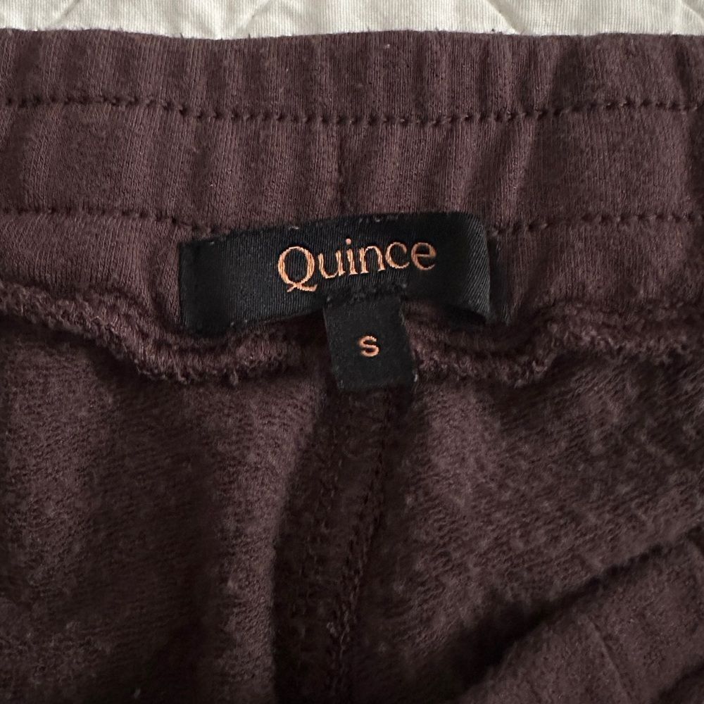 Quince Women’s SuperSoft Fleece Joggers Sweatpants Dried Fig Small - Picture 4 of 11